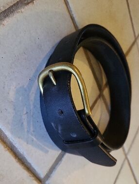 REDWING, Brown Leather Belt with Brass Buckle - Men Accessories
